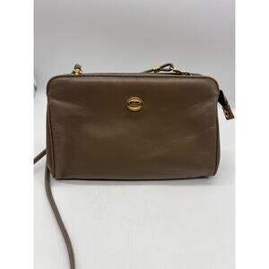 Vintage 90s Brown Monet Cross Body Bag Removable Strap Classic Preppy